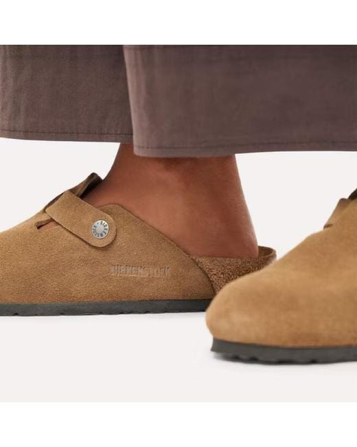 Birkenstock Brown Boston Buckle Mules