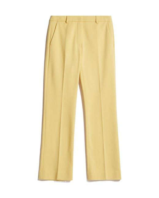 Weekend by Maxmara Yellow Plain Knitted Trousers