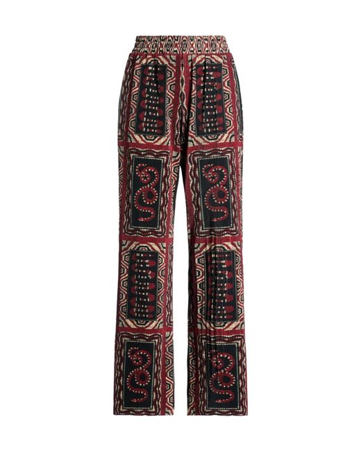 Farm Rio Red Multicolour Casual Trouser