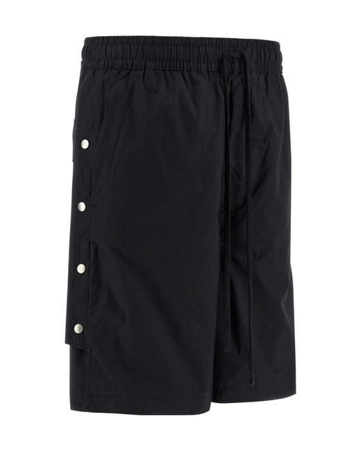 Thom Krom Black 33 Snap Detail Shorts for men