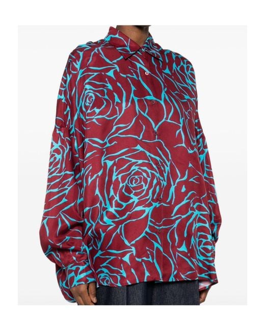 Dries Van Noten Red Printed Shirt