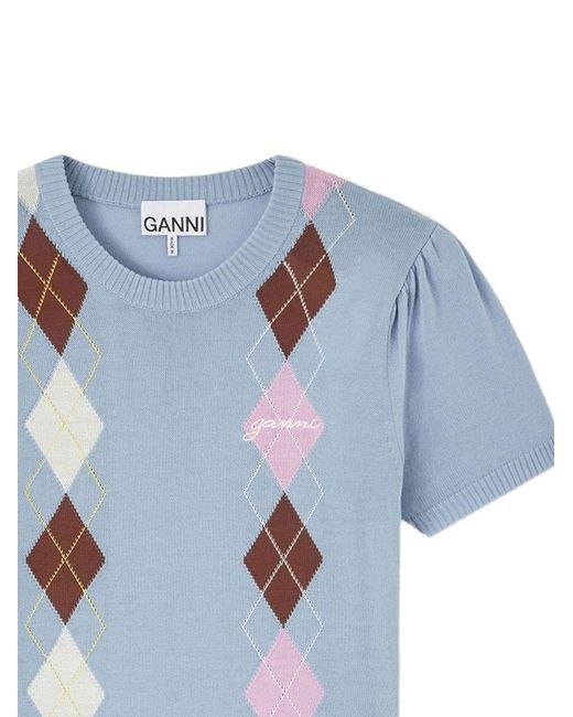 Ganni Blue T-Shirt