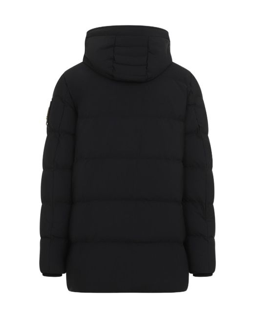 Moose Knuckles Black Valleyfield Padded Jacket With Side Pockets for men