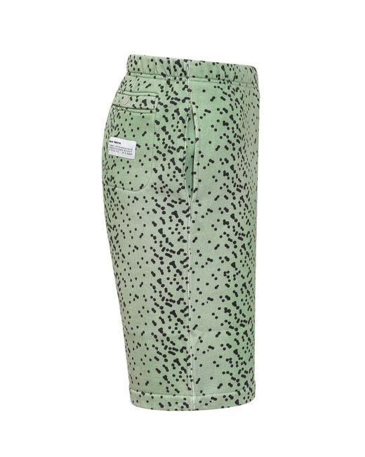 Heron Preston Green Logo Patch Shorts for men