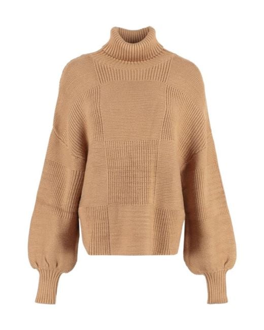 Staud Natural High-Necked Sweater