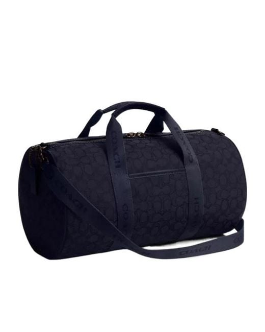 COACH Blue Theo Monogram Duffle Bag for men
