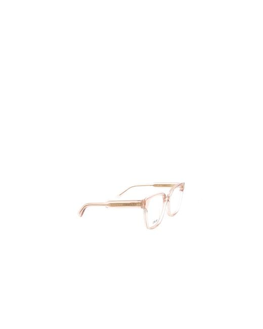 Dior White Eyewear Square Frame Glasses for men