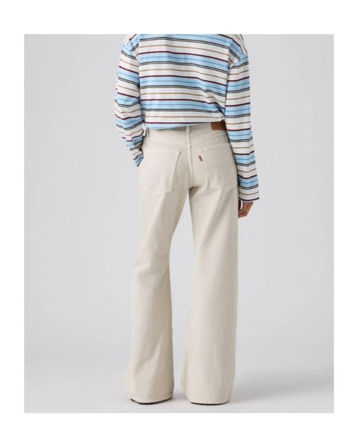 Levi's White Loose Boot Jeans