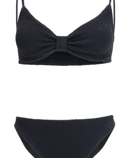 Hunza G Black Alicia Crinkle Bikini