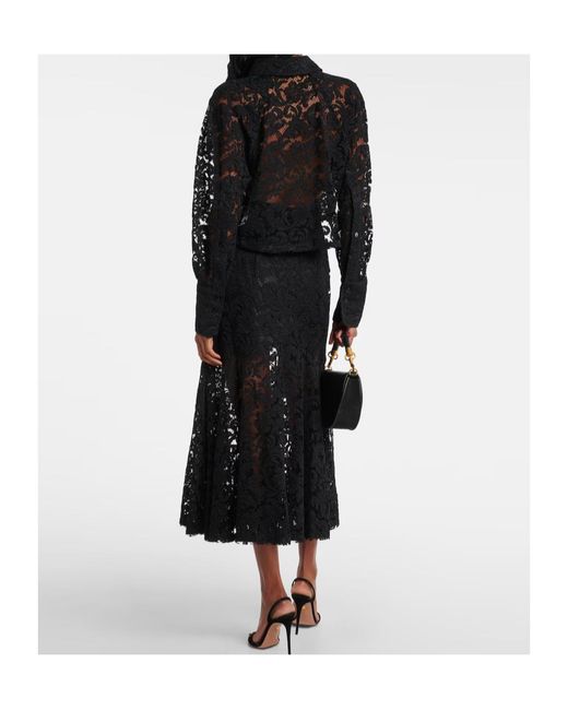 Patou Black Cropped Lace Shirt