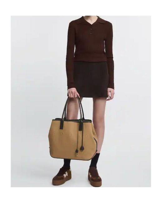 Hogan Natural Medium Script Tote Bag