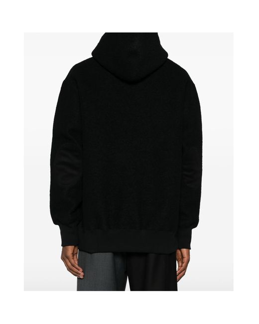 Junya Watanabe Black Long-Sleeved Pullover for men