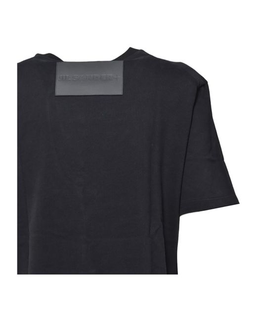 Jil Sander Black Crewneck Logo Patch T-Shirt