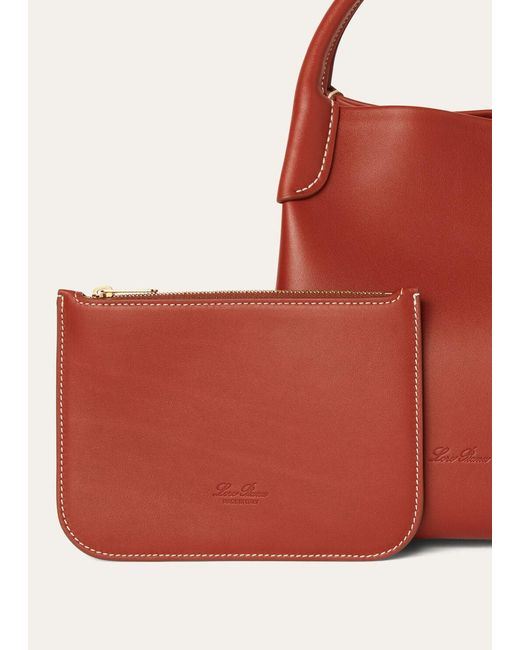 Loro Piana Red Small Bale Shoulder Bag