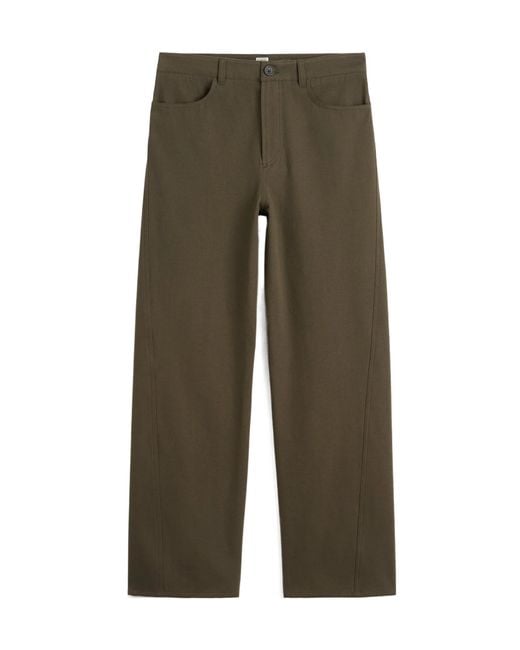Totême Green Totme Twisted Relaxed Trousers