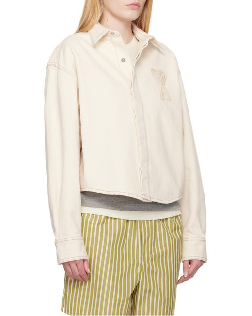 AMI Natural 'Ami De Coeur' Overshirt