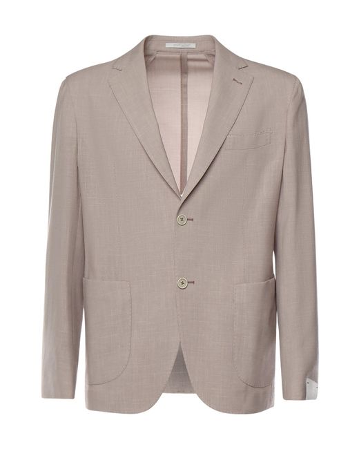 Eleventy Gray Patch Pocket Single-Breasted Blazer for men
