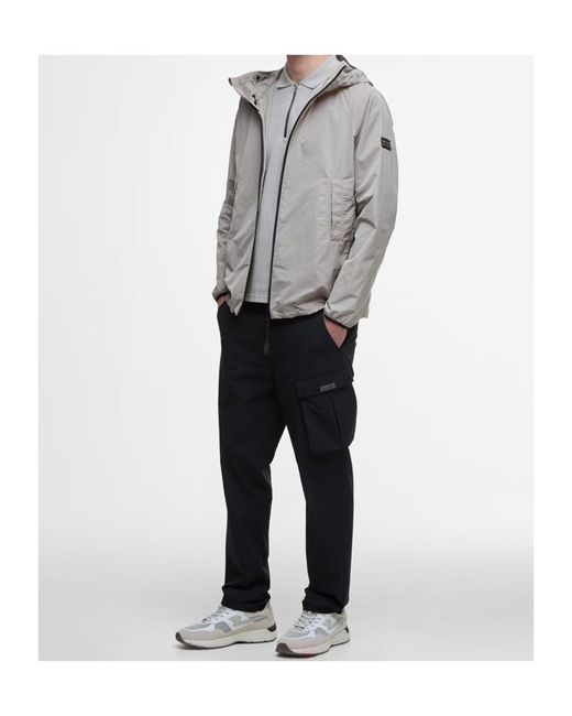 Barbour Gray Porter Showerproof Jacket for men