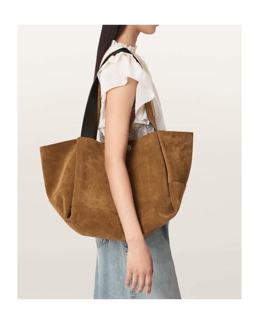 AllSaints Brown Double-Handle Shoulder Bag