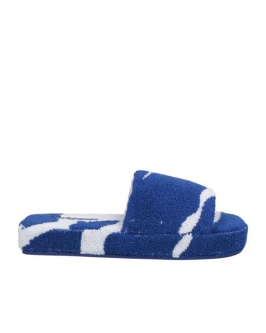 Burberry Blue Two-Tone Slide Sandals