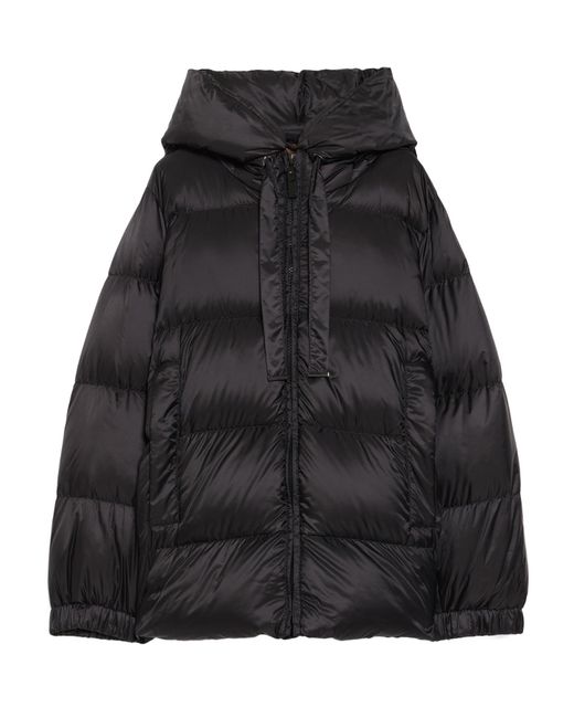 Max Mara Black The Cube Seia Zip-Up Hooded Jacket