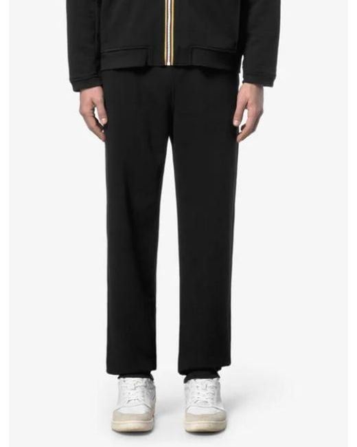 K-Way Black Philbert Drawstring Track Pants for men