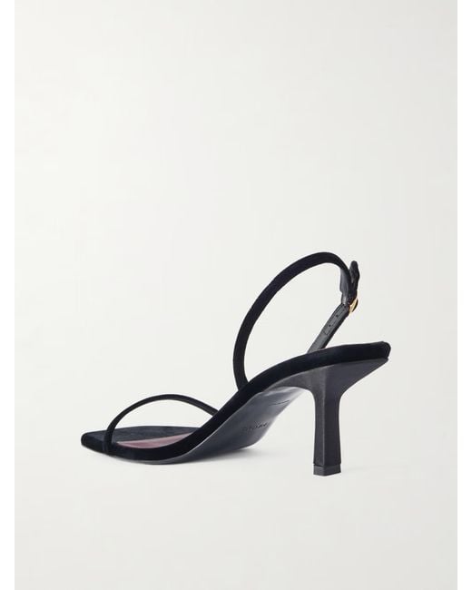 Neous Metallic Solid Color Velvet Sandals