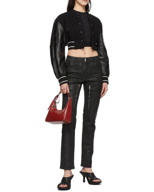 Givenchy Black 4G Cropped Bomber Jacket