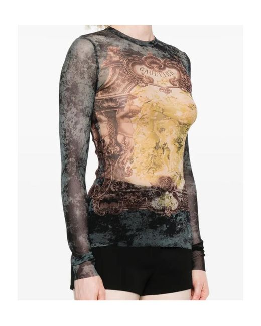 Jean Paul Gaultier Black Printed T-Shirt