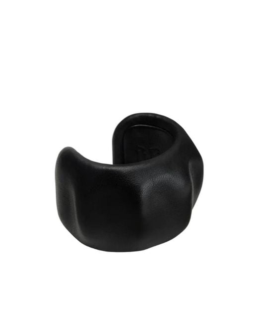 Lemaire Black X Carlos Peñafiel Leather Cuff Bracelet
