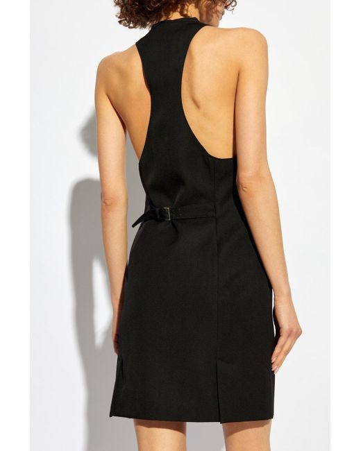 DSquared² Black V-Neck Sleeveless Mini Dress