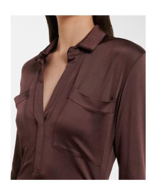 TOVE Purple Iana Jersey Shirt Dress