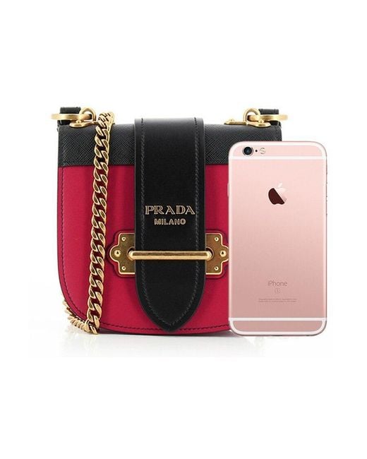 Prada Red Logo One Shoulder Woc