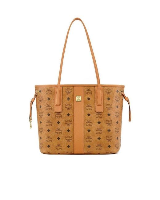 MCM Brown Small Liz Classic Visetos Double-Sided Handbag