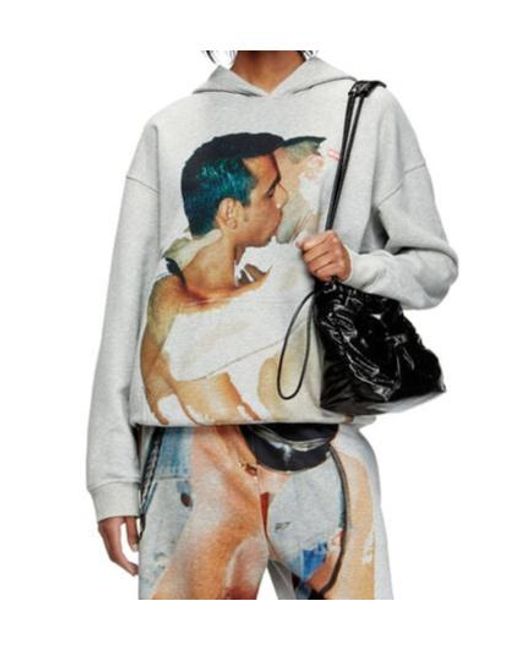 DIESEL White X Tom Of Finland Foundation Pr-S-Boxt-Hood-Tom25 Hoodie for men