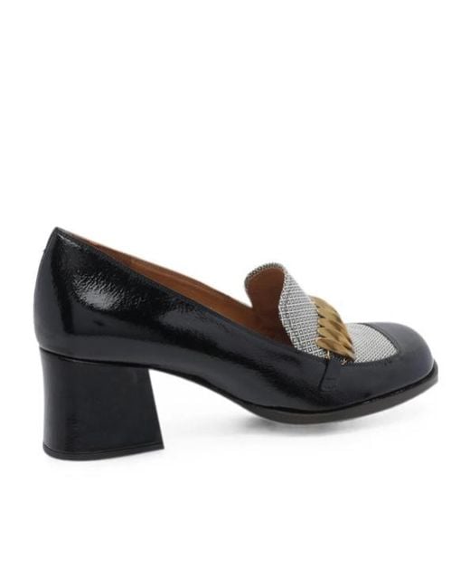 Chie Mihara Black Round-Toe High Heels