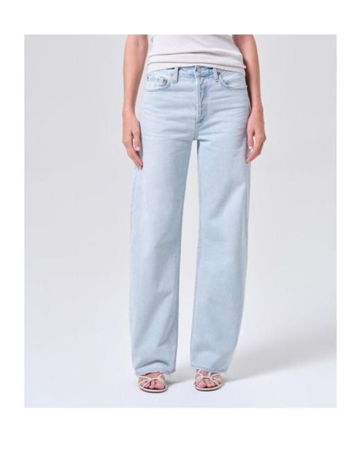 Agolde Blue Arc Wide-Leg Jeans