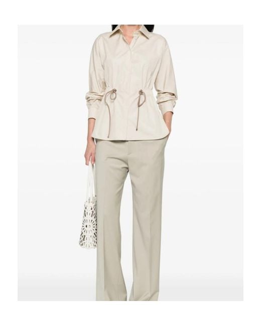 Max Mara Natural Tazzina Drawstring Shirt
