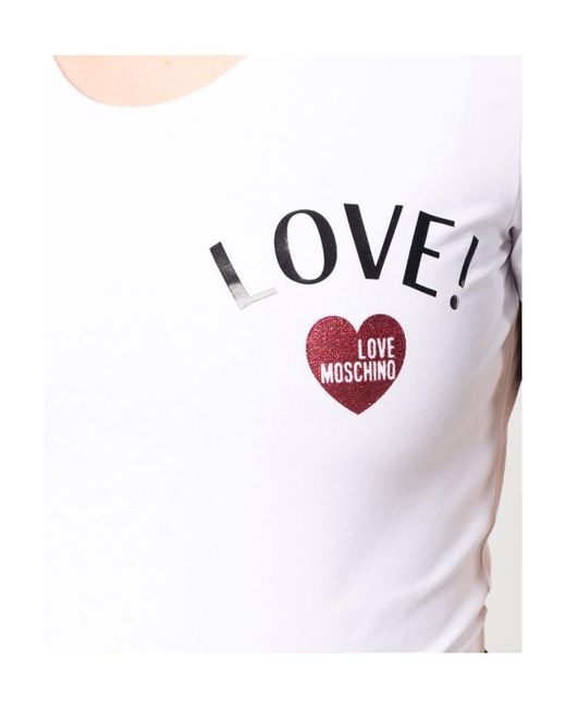 Moschino White Logo Printed T-Shirt