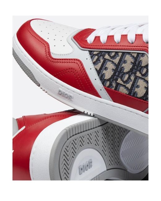 Dior Men's Red B27 High-Top Sneaker