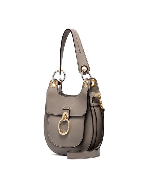 Chloé Gray Large Tess Hobo Handbag