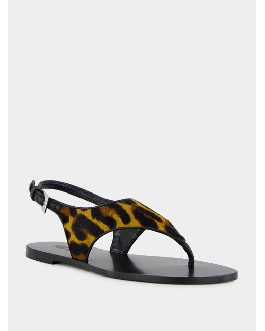 Paris Texas Multicolor Leopard-Print Flat Sandals
