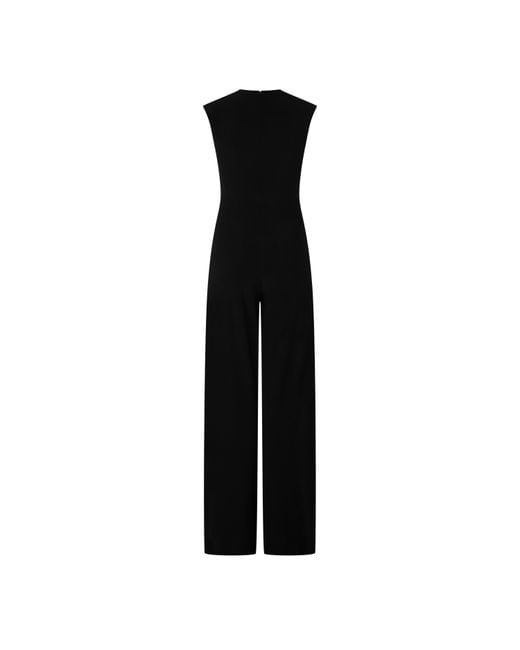 Norma Kamali Black Round-Neck Jumpsuit