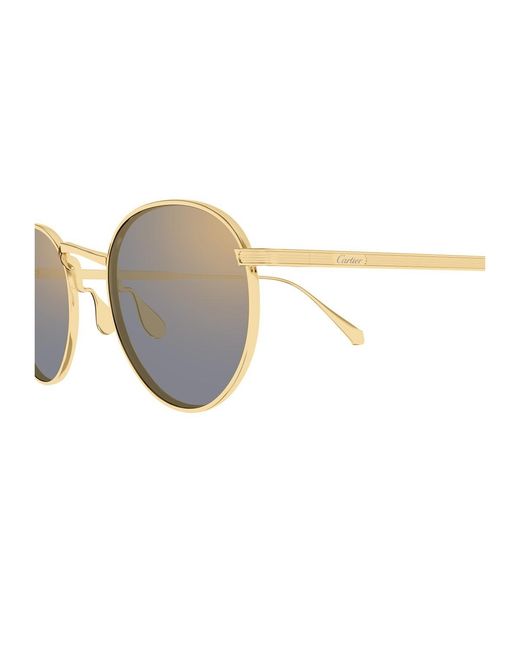 Cartier White Oval-Frame Sunglasses for men