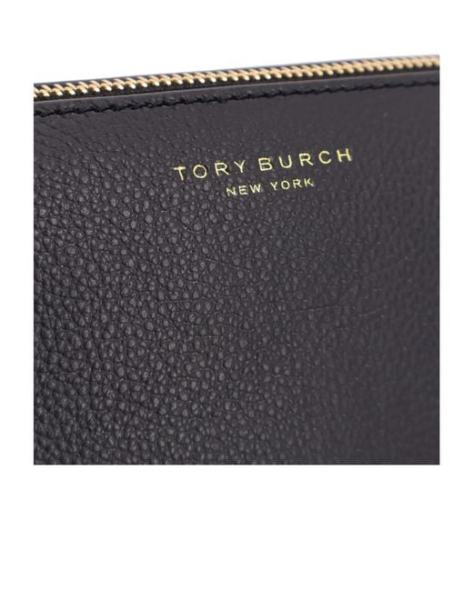 Tory Burch Black Chain-Linked Zipped Shoulder Bag