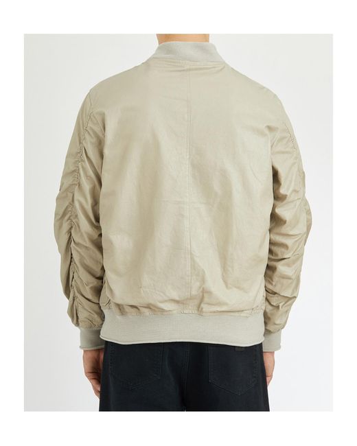 Giorgio Brato Blue Leather Bomber Jacket for men