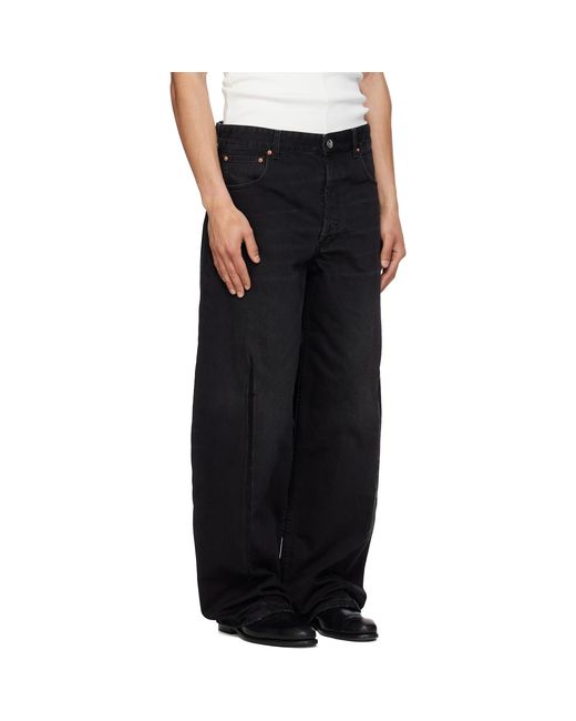 Vetements Black Cut Cross Jeans for men