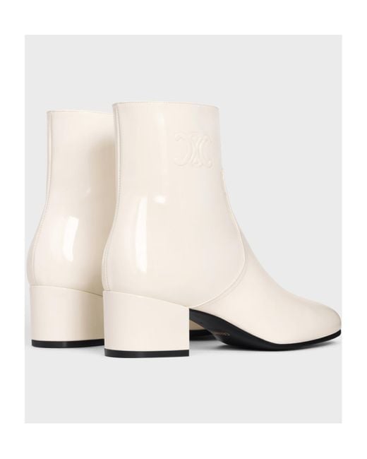 Céline White Les Bottes Triomphe Zipped Boot