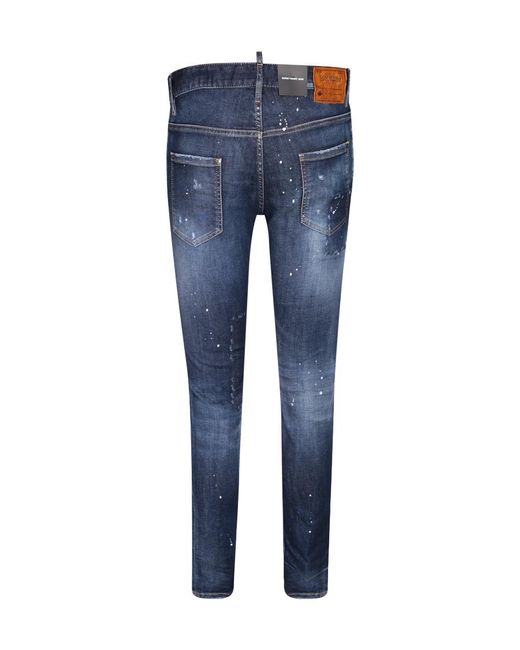 DSquared² Blue Ripped Wash Super Twinky Jeans for men