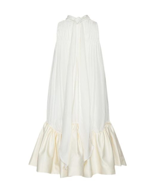 ROTATE BIRGER CHRISTENSEN White Gathered Mini Dress